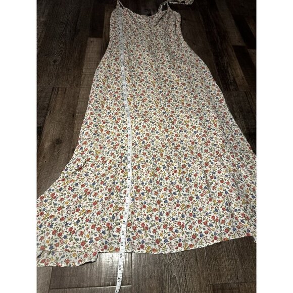 Reformation Nikita Dress Floral Midi Tie Strap Red White Blue Size 12 - Picture 4 of 6